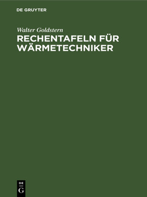 cover image of Rechentafeln für Wärmetechniker